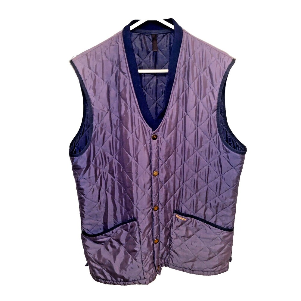 Barbour Men's Polar Fleece Gilet Vest In Blue Fleece Size XL